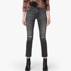 Mother Denim Mid Rise Dazzler Ankle Jeans in Open Later